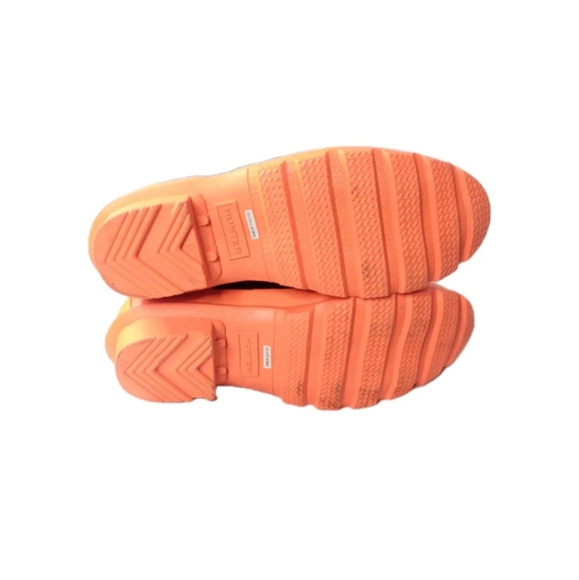 Hunter Original Kids Rain Boots Size 6 Big Girl Navy & Orange - Picture 6 of 9